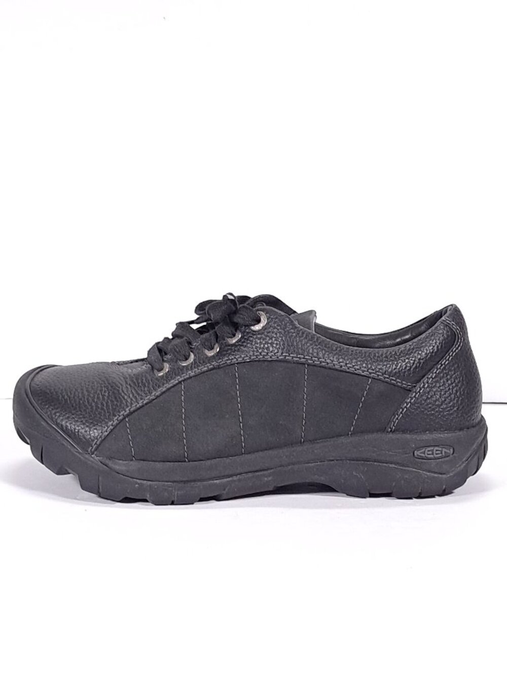 Keen Presidio Casual Shoes Women 10 Black Leather Walking Sneakers 1011400
